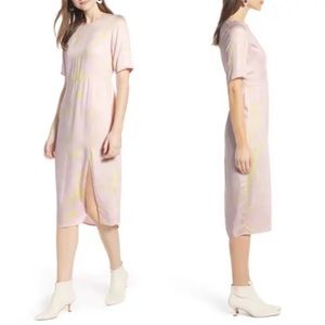 Something‎ Navy Front Slit Midi Tie Dye Dress XXS